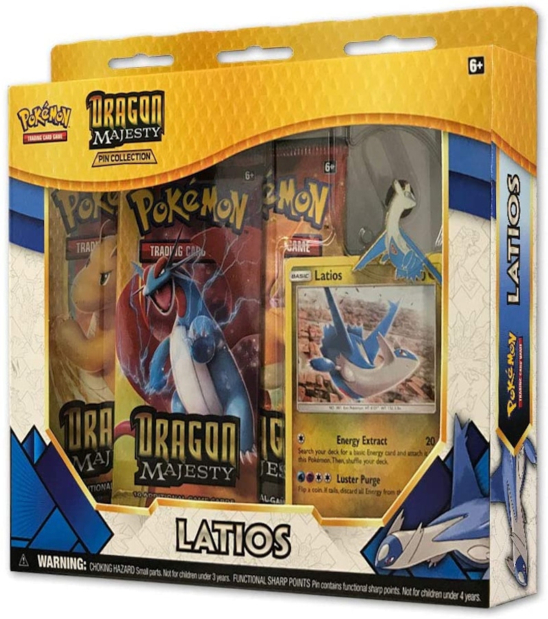 2018 Pokemon Tcg Dragon Majesty Pin Collection Latios