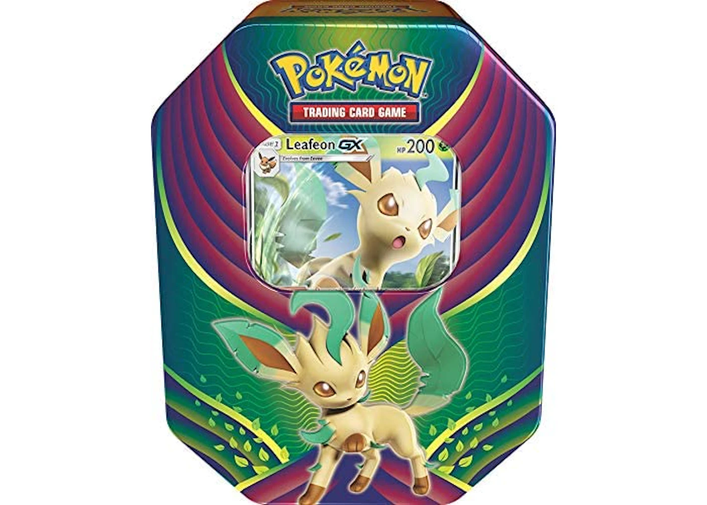 2018 Pokemon TCG Evolution Celebration Tin Leafeon GX - GB 2018 Pokemon TCG Evolution Celebration Tin Leafeon GX - GB