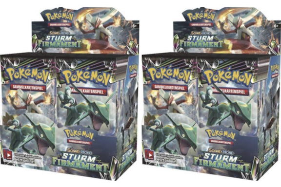 Pokémon TCG Sonne & Mond Sturm am Firmament Booster Box 2x Lot