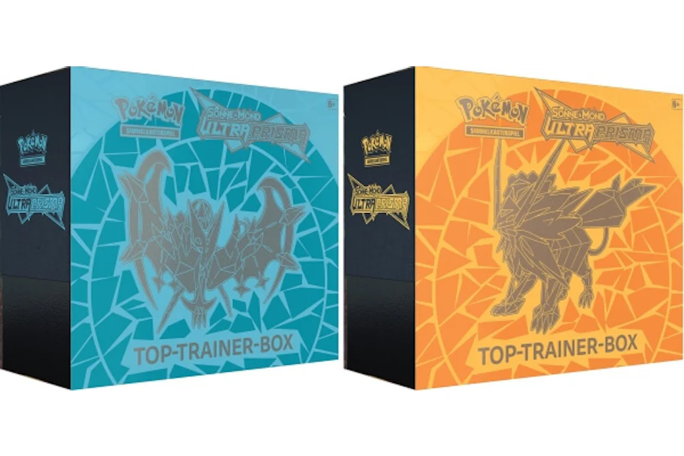 Pokémon TCG Sonne & Mond Ultra-Prisma Top Trainer Box 2x Bundle (Dawn Wings Necrozma/Dusk Mane Necrozma)