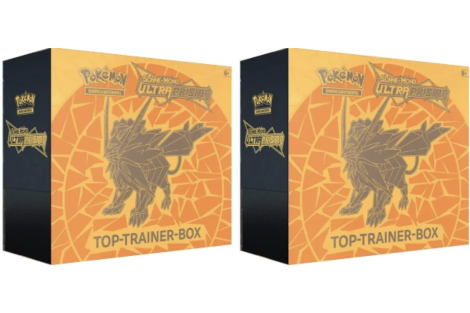 Pokémon TCG Sonne & Mond Ultra-Prisma Top Trainer Box 2x Lot (Dusk Mane Necrozma)