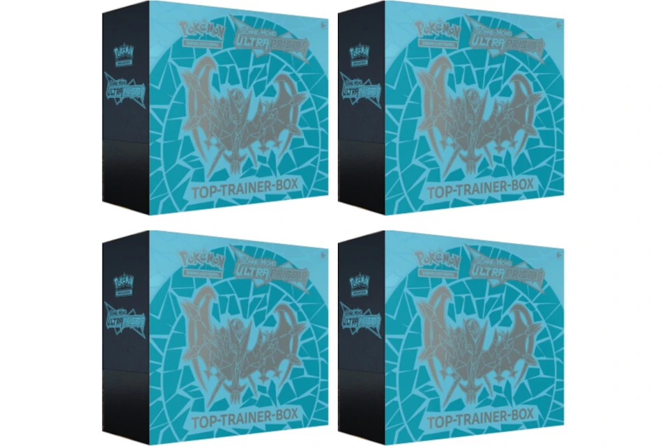 Pokémon TCG Sonne & Mond Ultra-Prisma Top Trainer Box 4x Lot (Dawn Wings Necrozma)