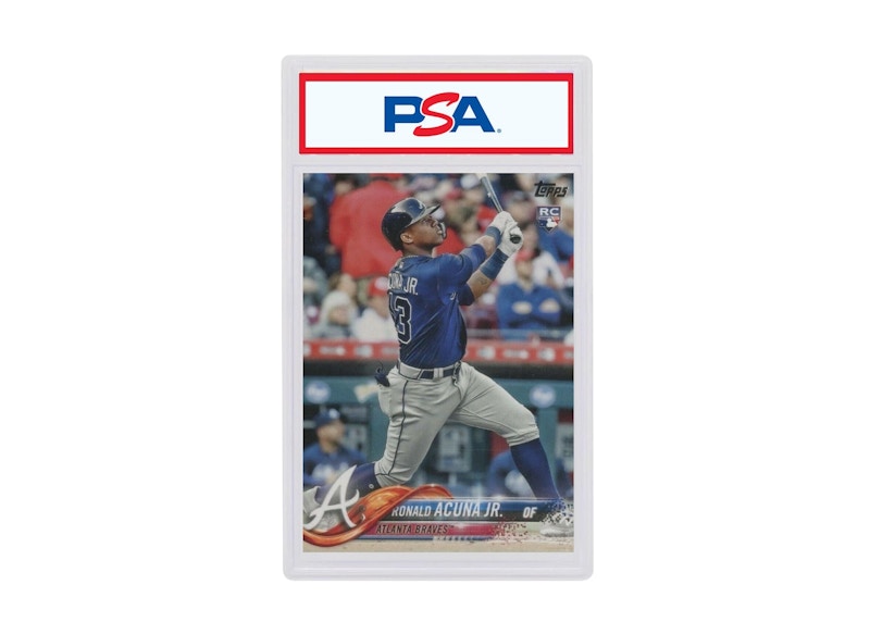 2018 Topps Complete Set 698 Ronald Acuna Jr. Bat Pointing Up