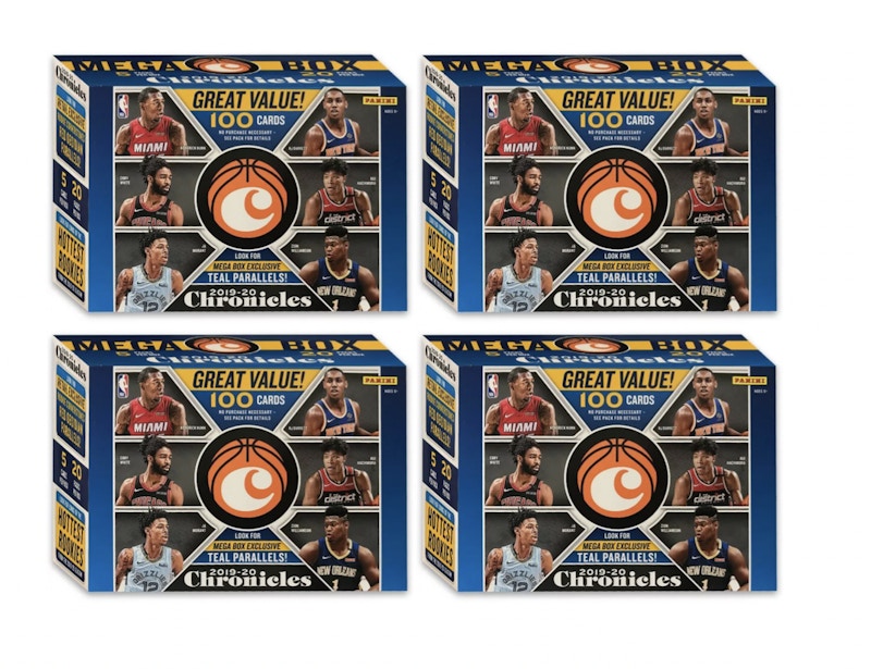 2019-20 Panini Chronicles Basketball 100 Ct. Mega Box 4x Lot - 2019-20 - US