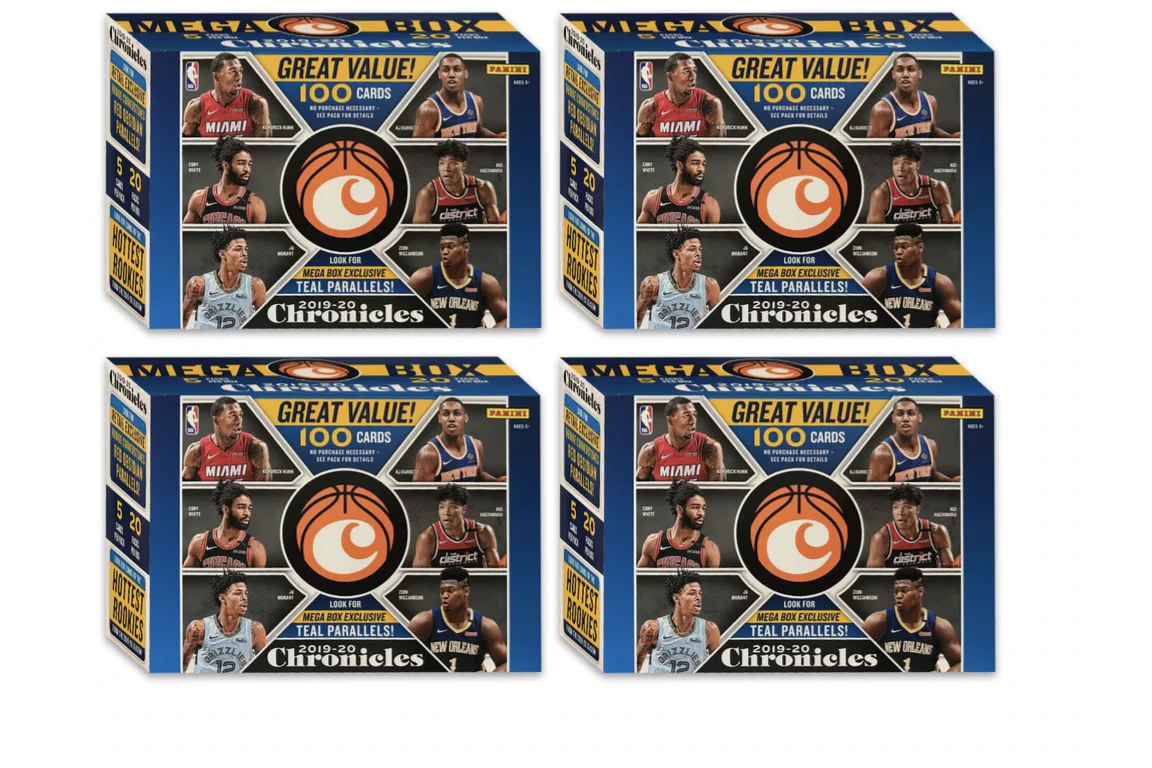 2019-20 Panini Chronicles Basketball 100 ct. Mega Box 4x Lot