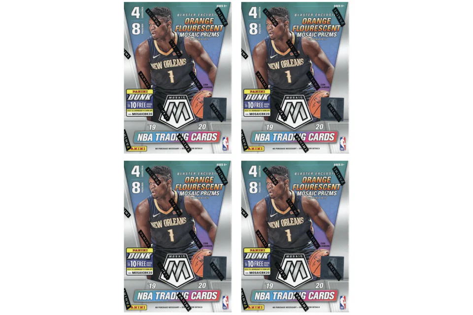 2019-20 Panini Mosaic Basketball Blaster Box 4x Lot