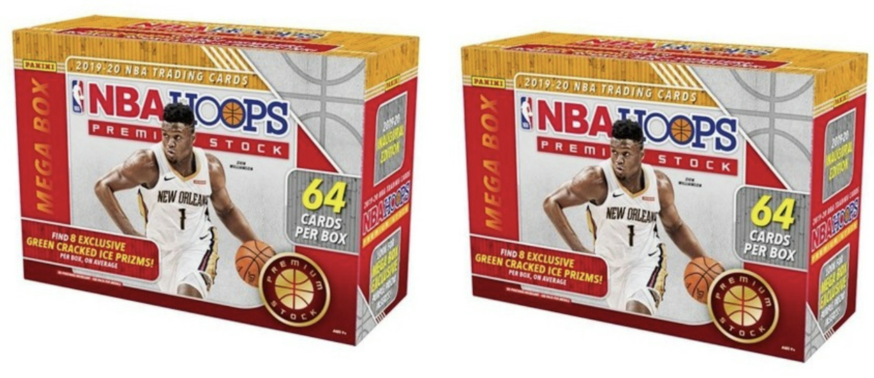 2019-20 Panini NBA Hoops Premium Stock Basketball Mega Box 64 ct. 2x