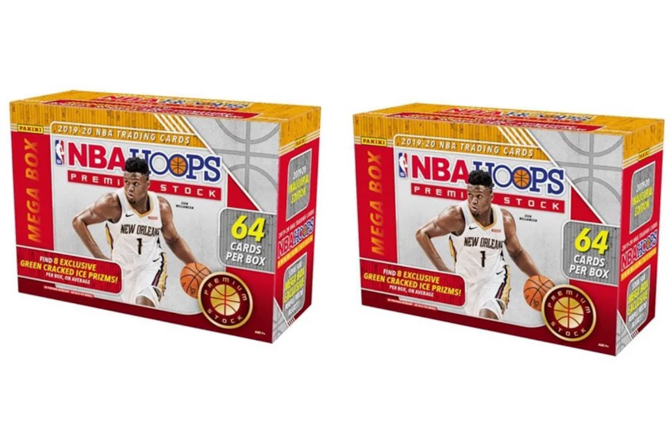 2019-20 Panini NBA Hoops Premium Stock Basketball Mega Box 64 ct. 2x Lot