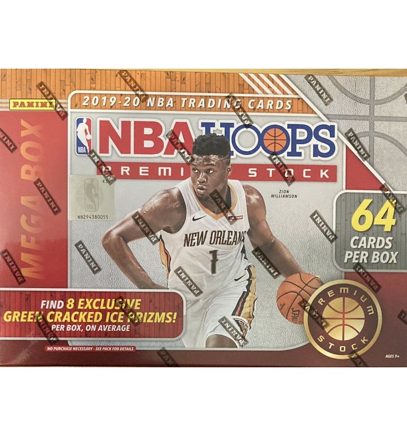 2019-20 Panini NBA Hoops Premium Stock Basketball Mega Box 64 ct