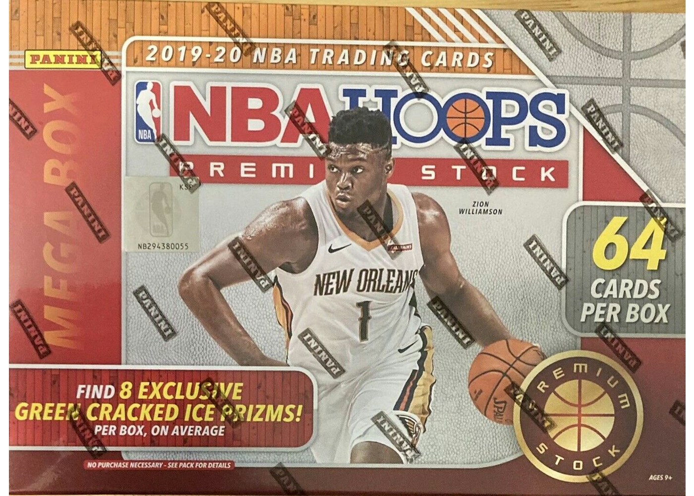2019-20 Panini NBA Hoops Premium Stock Basketball Mega Box 64 ct. - 2019-20