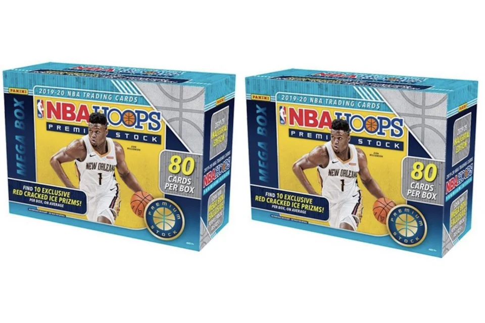 2019-20 Panini NBA Hoops Premium Stock Basketball Mega Box 80 ct. 2x Lot