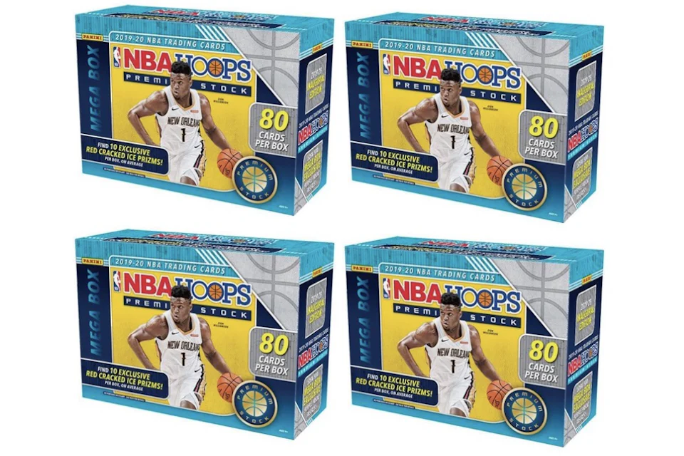 2019-20 Panini NBA Hoops Premium Stock Basketball Mega Box 80 ct. 4x Lot