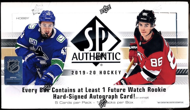 2019-20 Upper Deck SP Authentic Hockey Hobby Box