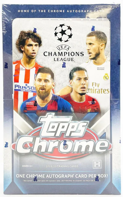 2019-20 Topps Chrome UEFA Champions League Soccer Hobby Box - 2019-20 - US