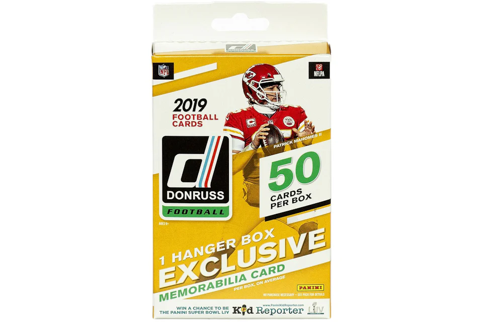 2019 Panini Donruss Football Hanger Box (1 Memorabilia Card)