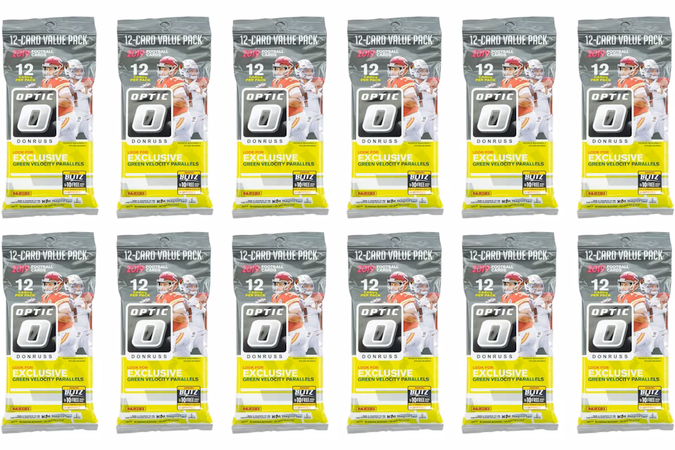 2019 Panini Donruss Optic Football Cello Pack 12x Lot