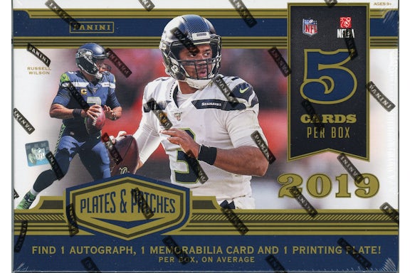 2019 Panini Plates & Patches Football Hobby Box