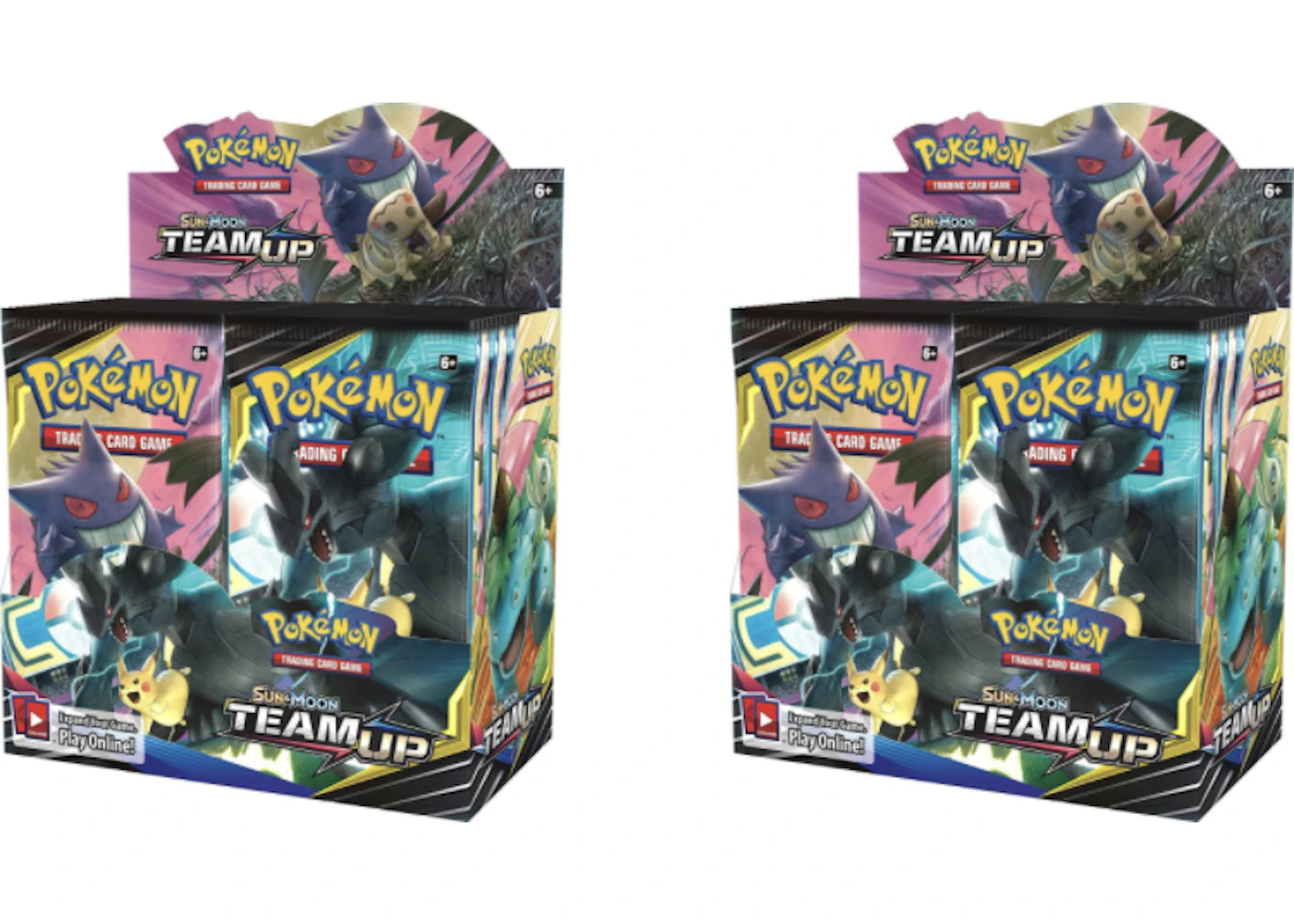 2019 Pokemon Sun & Moon Team Up Booster Box 2X Lot - US 2019 Pokemon Sun & Moon Team Up Booster Box 2X Lot - US