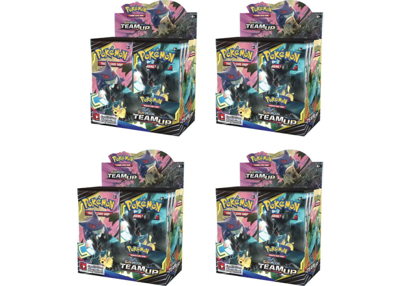 2019 Pokemon Sun & Moon Team Up Booster Box 4X Lot - US 2019 Pokemon Sun & Moon Team Up Booster Box 4X Lot - US