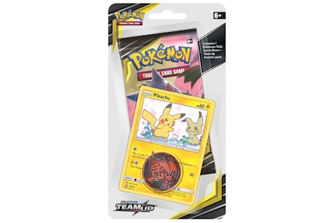 2019 Pokmon Sun & Moon Team Up Booster Pack, Coin & Pikachu Promo Card - 2019 - US 2019 Pokmon Sun & Moon Team Up Booster Pack, Coin & Pikachu Promo Card - 2019 - US