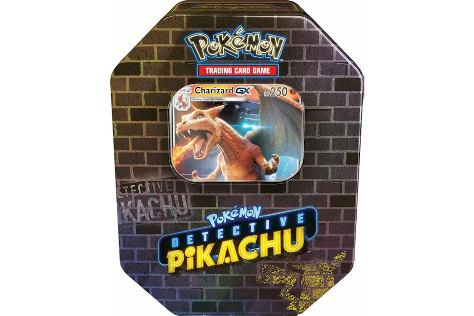 2019 Pokemon TCG Detective Pikachu Tin Charizard GX