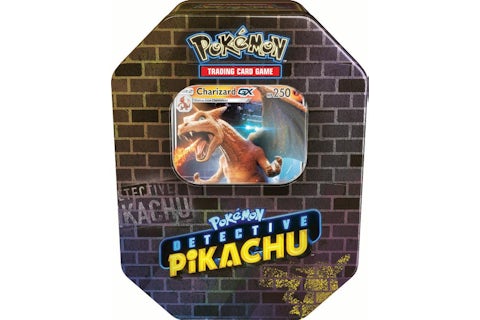 2019 Pokemon TCG Detective Pikachu Tin Charizard GX - GB 2019 Pokemon TCG Detective Pikachu Tin Charizard GX - GB