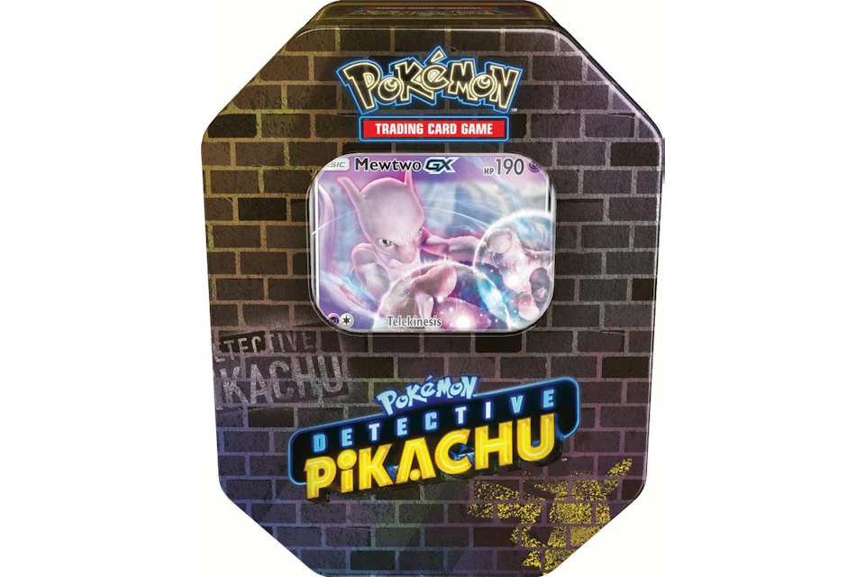 Pokémon TCG Detective Pikachu Tin Mewtwo GX