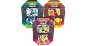 Pokémon TCG Elemental Power Tin Vaporeon GX/Jolteon GX/Flareon GX Lot