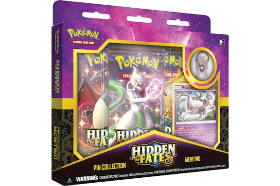 2019 Pokemon TCG Hidden Fates Pin Collection Mewtwo