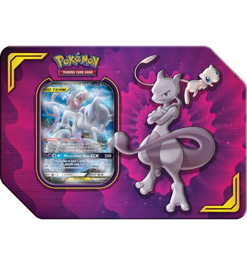 2019 Pokemon TCG Power Partnership Tin Mewtwo & Mew GX - US 2019 Pokemon TCG Power Partnership Tin Mewtwo & Mew GX - US