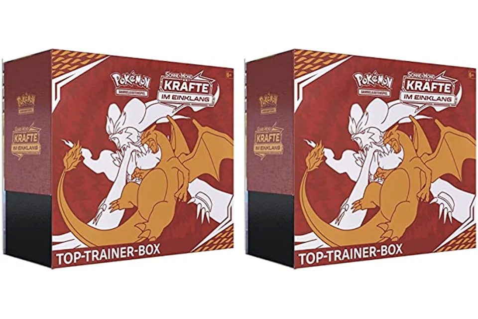 Pokémon TCG Sonne & Mond Kräfte im Einklang Top Trainer Box 2x Lot