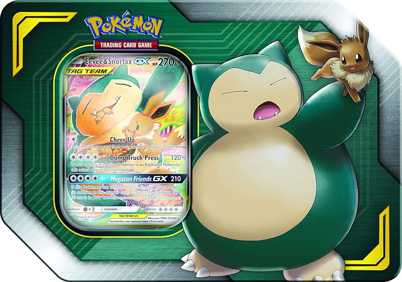 2019 Pokemon TCG TAG TEAM Tins Eevee & Snorlax GX - US