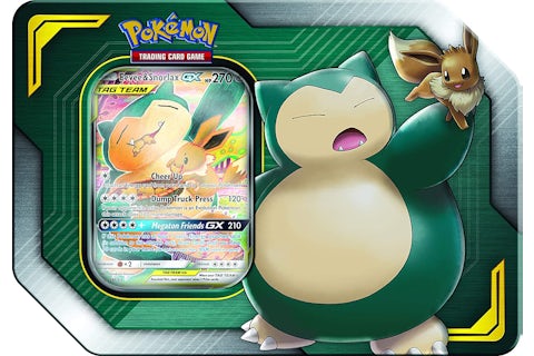 2019 Pokemon TCG TAG TEAM Tins Eevee & Snorlax GX - US 2019 Pokemon TCG TAG TEAM Tins Eevee & Snorlax GX - US