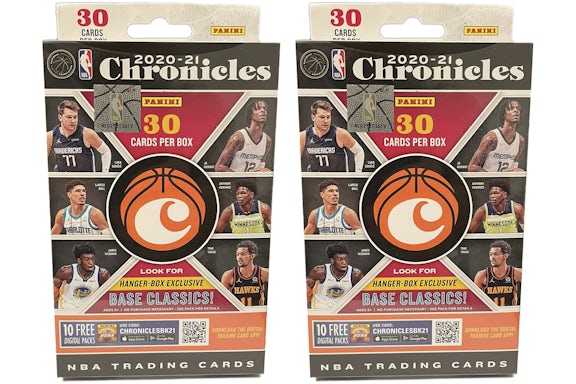 2020-21 Panini Chronicles Caja de percha de baloncesto 2x lote