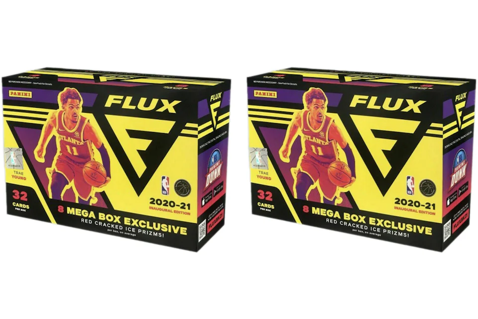 2020-21 Panini Flux Basketball Mega Box (Red Cracked Ice) 2x Lot