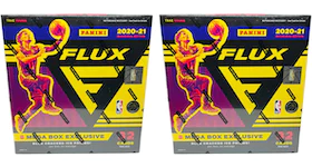 2020-21 Panini Flux Basketball Mega Box (Blue Cracked Ice) 2x Lot