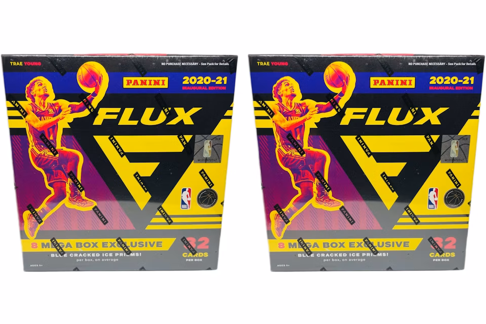 2020-21 Panini Flux Basketball Mega Box (Blue Cracked Ice) 2x Lot