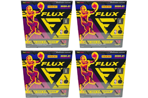 2020-21 Panini Flux Basketball Mega Box (Blue Cracked Ice) 4x Lot