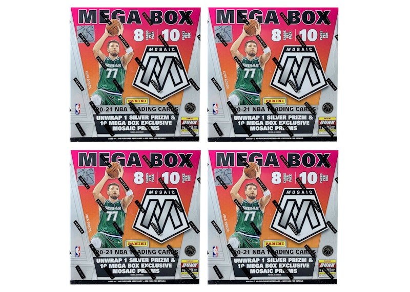 2020-21 Panini Mosaic Basketball Walmart Mega Box (Reactive Blue Prizms) 4x  Lot