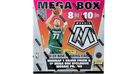 2020-21 Panini Mosaic Basketball Walmart Mega Box (Reactive Blue Prizms) (10 Packs)