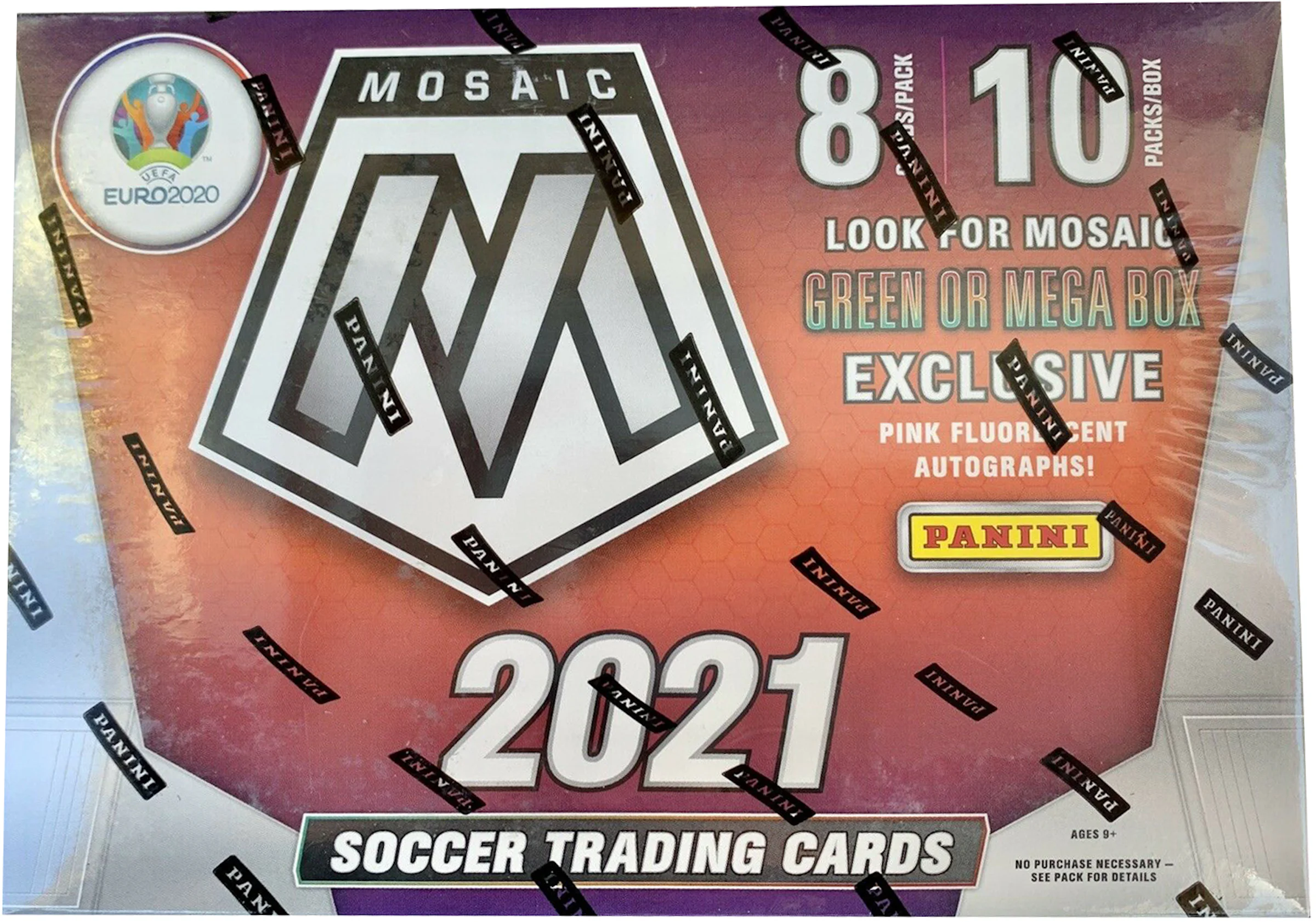 2020-21 Panini Mosaic UEFA Euro Soccer Mega Box (Pink Fluorescent ...