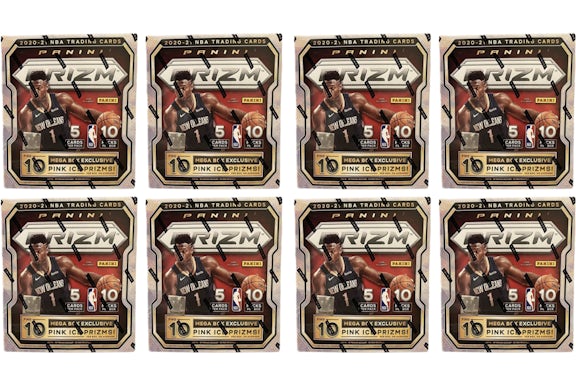 2020-21 Panini Prizm Basketball Mega Box (Rosa Ice Prizms) 8x Lote