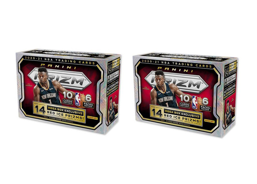 2020-21 Panini Prizm Basketball Mega Box (Red Ice Prizms) 2x Lot (Red or  Blue Box)