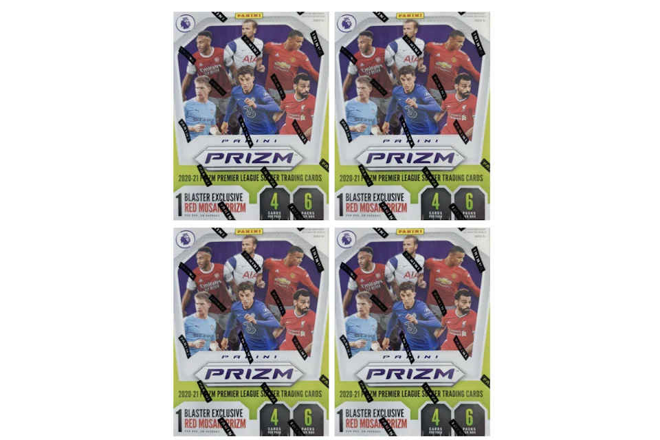 2020-21 Panini Prizm Premier League Soccer Blaster Box 4x Lot