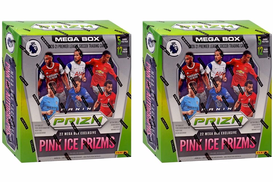 2020-21 Panini Prizm Premier League Soccer Mega Box (Pink Ice Prizms) 2x Lot