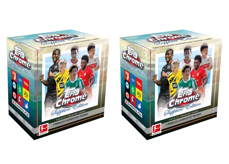 2020-21 Topps Chrome Bundesliga Soccer Sapphire Edition Box 2x Lot