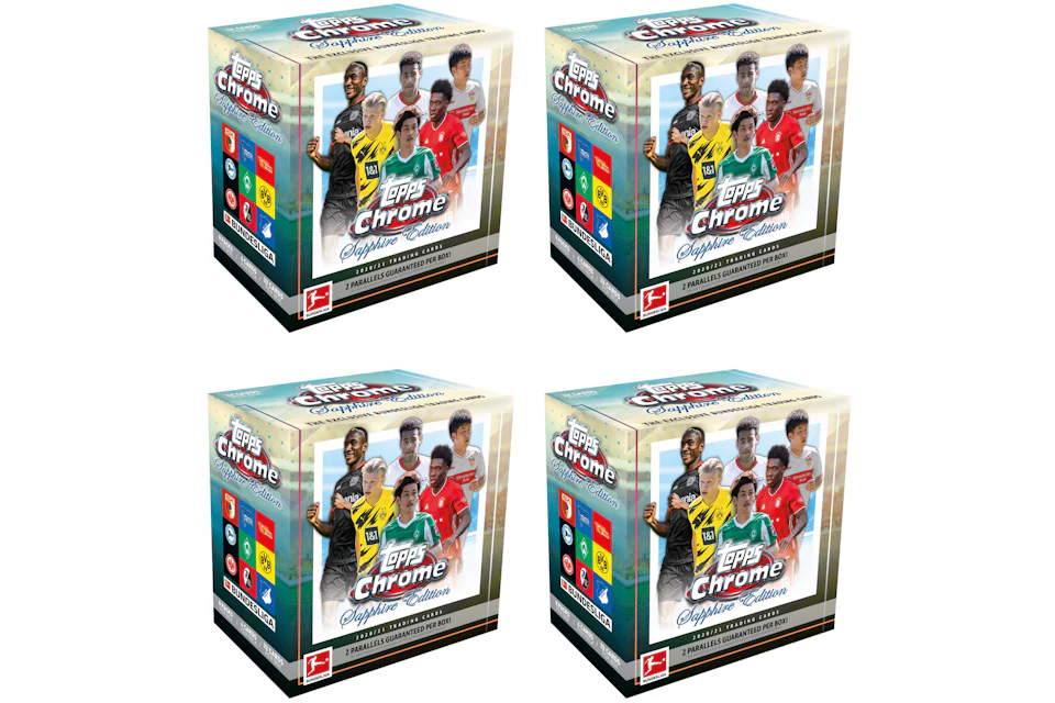 2020-21 Topps Chrome Bundesliga Soccer Sapphire Edition Box 4x Lot