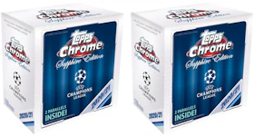 2020-21 Topps Chrome UEFA Champions League Sapphire Edition Soccer Box 2x Lot