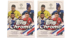 2020-21 Topps Chrome UEFA Champions League Soccer Blaster Box 2x Lot