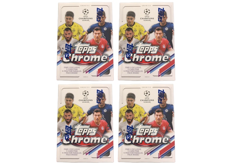 2020-21 Topps Chrome UEFA Champions League Soccer Blaster Box 4x